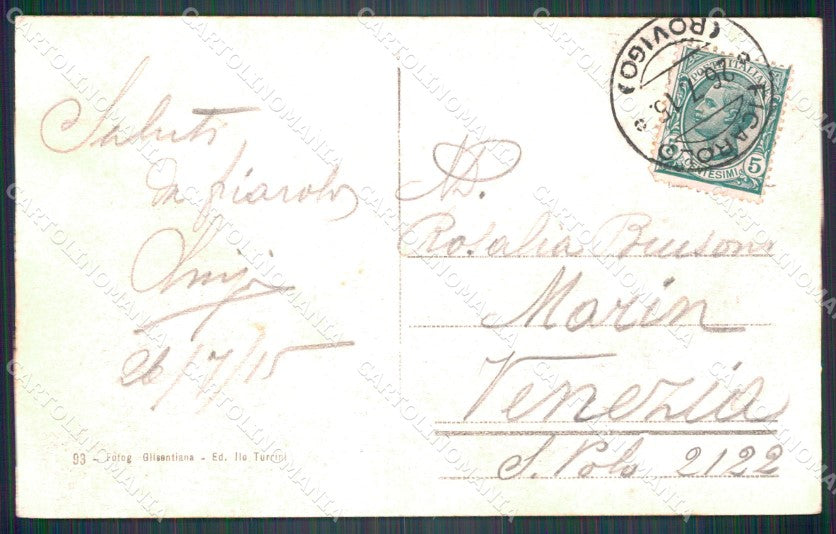 Rovigo Ferrara Stellata Ficarolo Ponte sul Po Carrozza cartolina VK3587 – retro