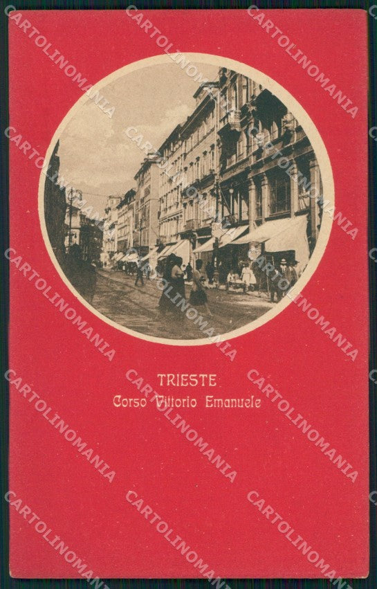 Trieste città Corso Vittorio Emanuele cartolina VK3591 – fronte