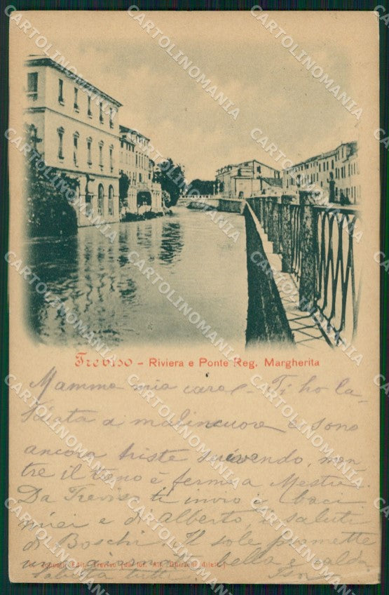 Treviso città Riviera e Ponte Regina Margherita cartolina VK3597 – fronte