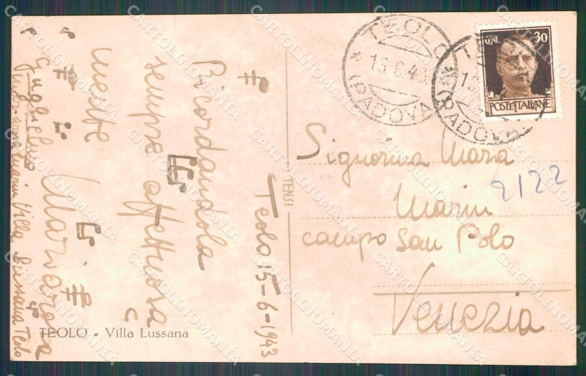 Padova Teolo Villa Lussana Foto cartolina VK3600 – retro