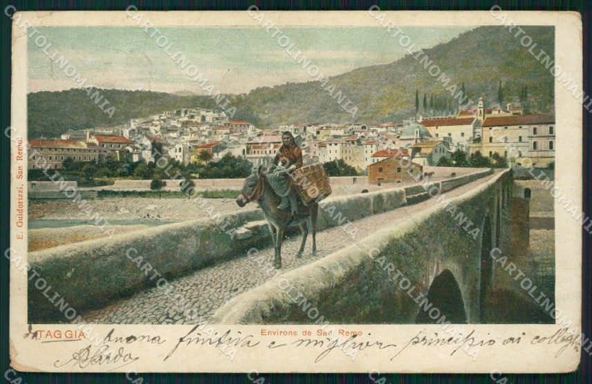 Imperia Taggia Asino ABRASA cartolina VK3602 – fronte
