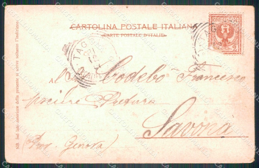 Imperia Taggia Asino ABRASA cartolina VK3602 – retro