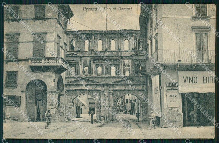 Verona città Portici Borsari Birra cartolina VK3613 – fronte