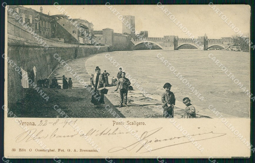 Verona città Ponte Scaligero cartolina VK3618 – fronte