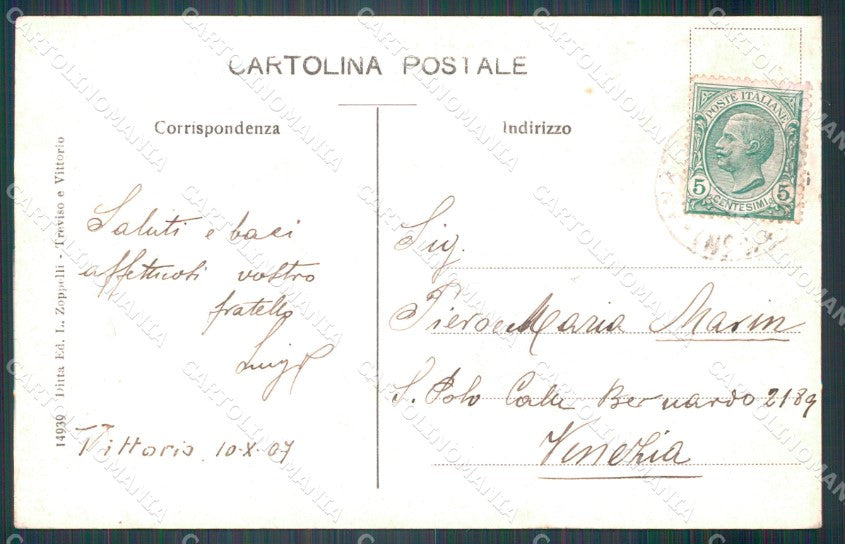 Treviso Vittorio Veneto Ceneda Villa Costantini cartolina VK3620 – retro