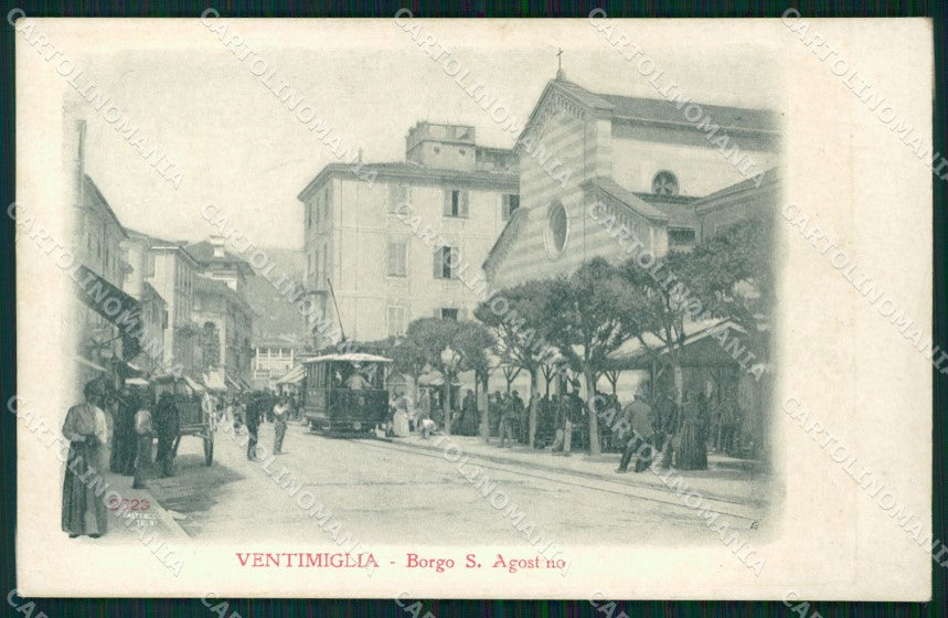 Imperia Ventimiglia Borgo Sant'Agostino Tram cartolina VK3632 – fronte