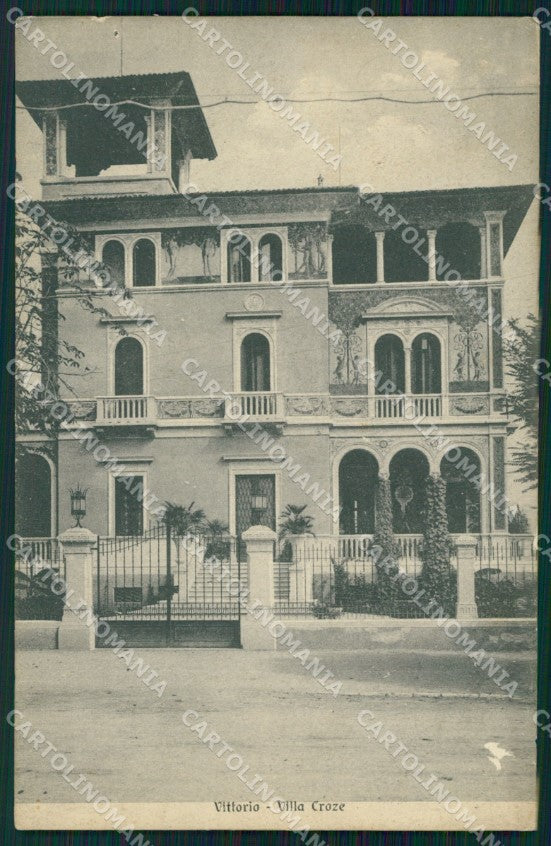 Treviso Vittorio Veneto Villa Croze ABRASA cartolina VK3640 – fronte