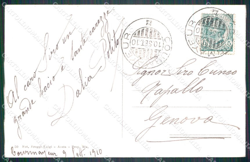 Aosta Courmayeur Chalet de Purtud cartolina VK3683 – retro