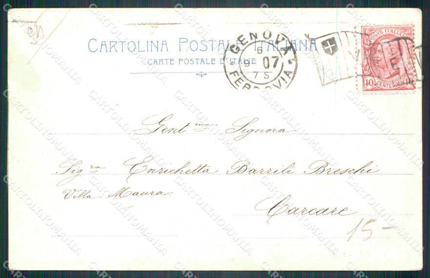 Genova città Righi cartolina VK3686 – retro