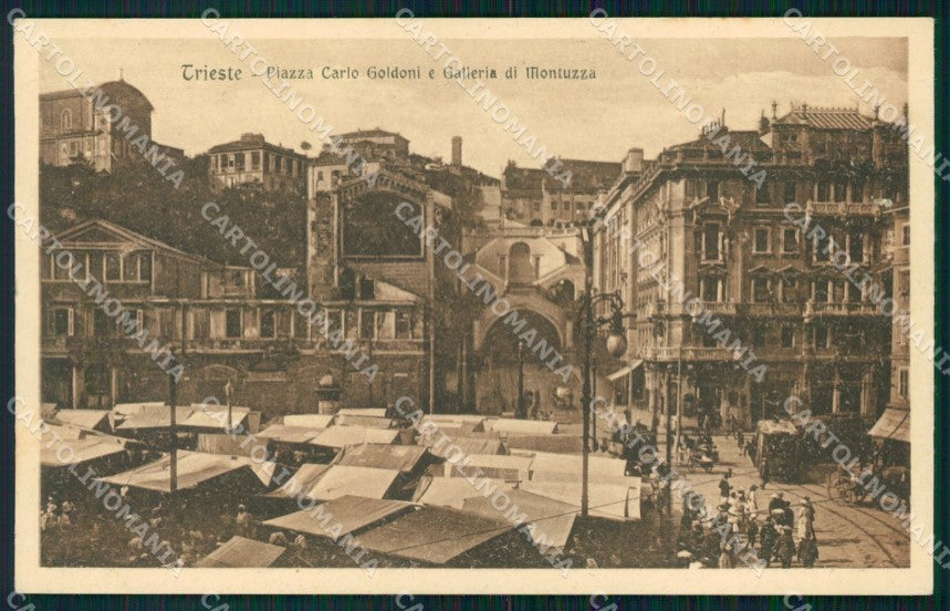Trieste città Piazza Carlo Goldoni Mercato cartolina VK3704 – fronte