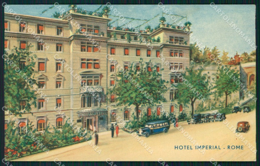 Roma città Hotel Imperial Corriera Auto cartolina VK3708 – fronte