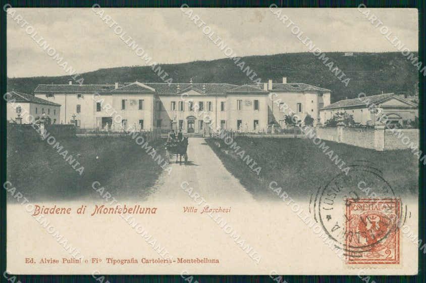 Treviso Montebelluna Biadene di Carrozza cartolina VK3720 – fronte