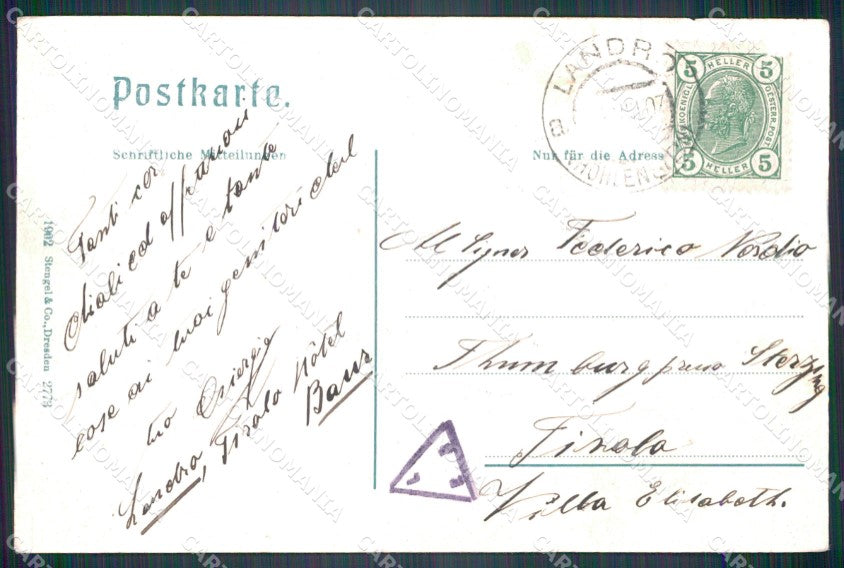 Bolzano Dobbiaco Landro Monte Cristallo cartolina VK3743 – retro