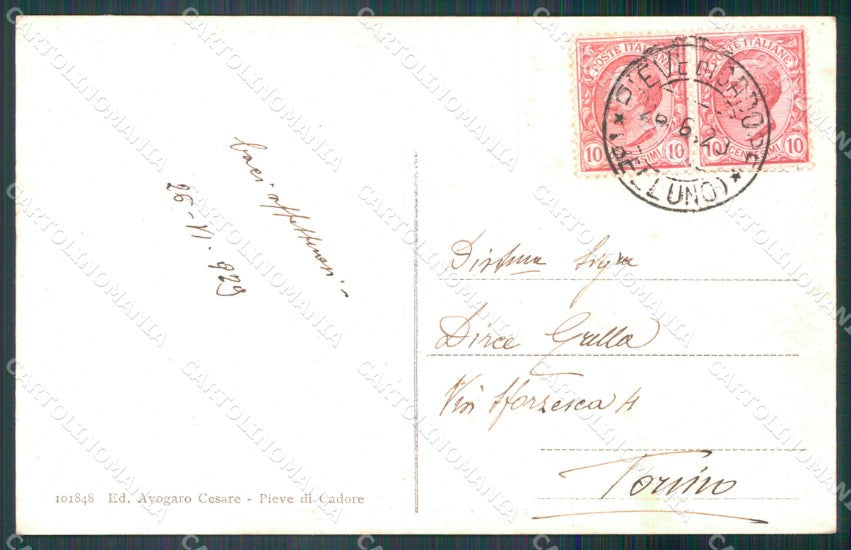 Belluno Pieve di Cadore Panorama cartolina VK3744 – retro