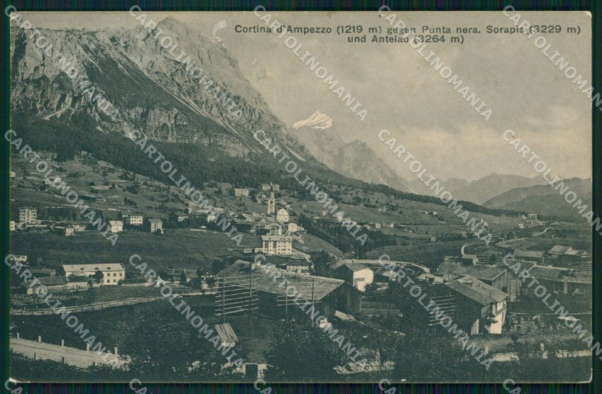 Belluno Cortina d'Ampezzo Punta Nera Sorapis Antelao cartolina VK3748 – fronte