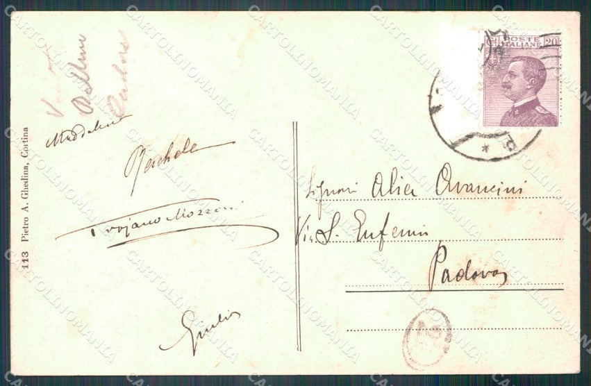 Belluno Cortina d'Ampezzo Punta Nera Sorapis Antelao cartolina VK3748 – retro