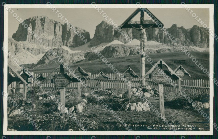 Trento Passo Pordoi Cimitero Militare Gruppo Sella Foto cartolina VK3753 – fronte
