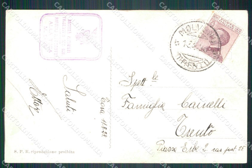 Trento Rifugio Tuckett Foto cartolina VK3754 – retro