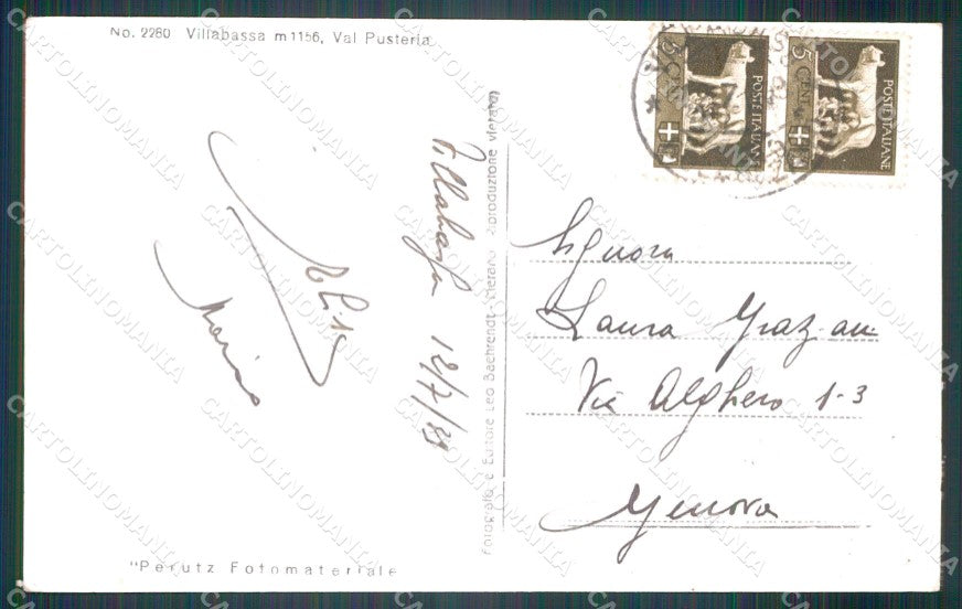 Bolzano Villabassa Val Pusteria Foto cartolina VK3768 – retro