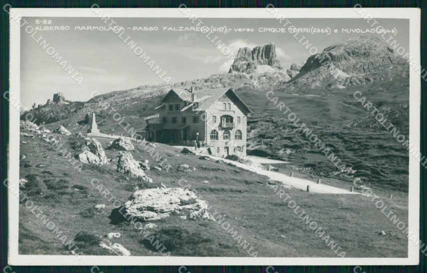 Belluno Passo Falzarego Albergo Marmolada Foto cartolina VK3783 – fronte