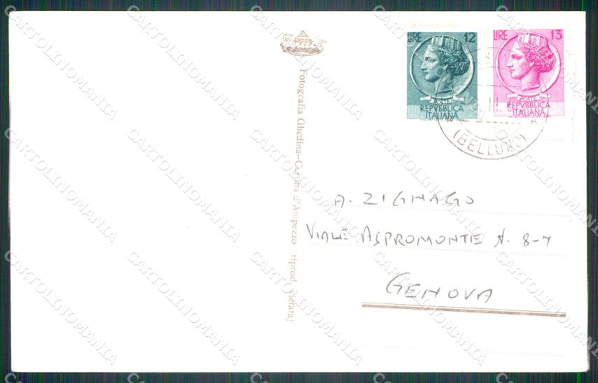 Belluno Passo Falzarego Albergo Marmolada Foto cartolina VK3783 – retro