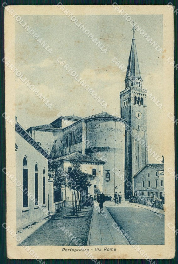 Venezia Portogruaro Via Roma cartolina VK3786 – fronte