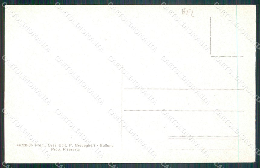 Belluno Pieve di Cadore Le Marmarole Nevcata cartolina VK3819 – retro