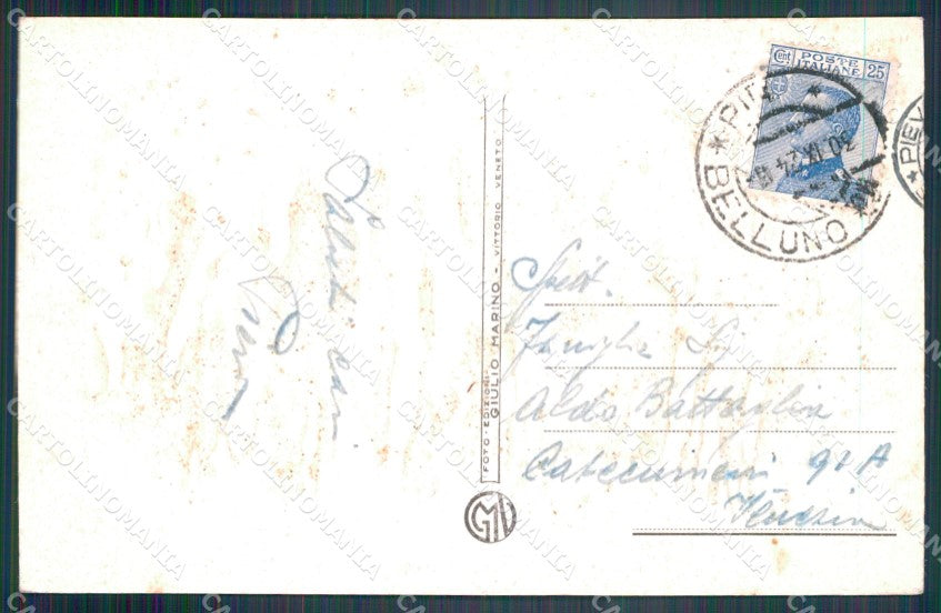Belluno Pieve di Cadore Sotto Castello cartolina VK3822 – retro