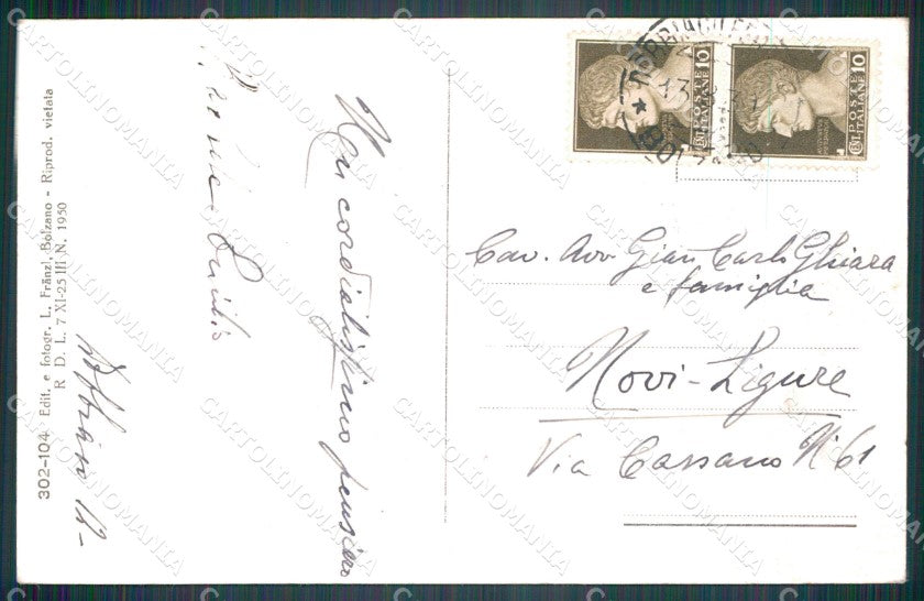 Bolzano Dobbiaco Val Pusteria Alta cartolina VK3824 – retro