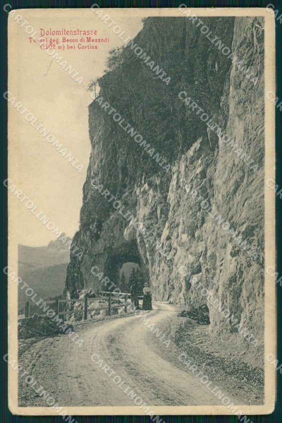 Belluno Strada delle Dolomiti Becco di Mezzodì RIPARATAcartolina VK3826 – fronte
