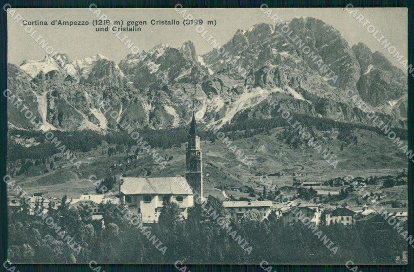 Belluno Cortina d'Ampezzo Monte Cristallo cartolina VK3832 – fronte