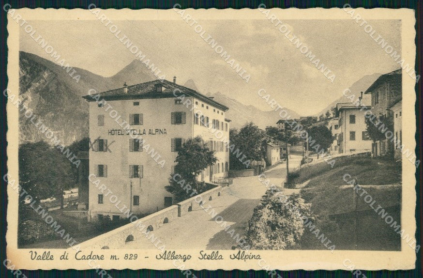 Belluno Valle di Cadore Albergo Stella Alpina cartolina VK3841 – fronte