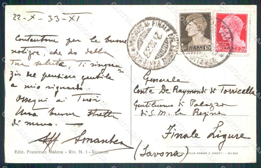 Vicenza Rossano Veneto Piazza Cavour cartolina VK3849 – retro