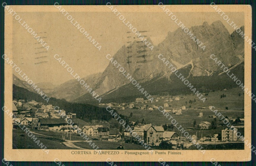 Belluno Cortina d'Ampezzo Pomagagnon e Punta Fiames cartolina VK3859 – fronte