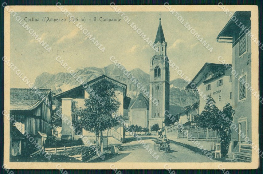 Belluno Cortina d'Ampezzo Campanile cartolina VK3861 – fronte