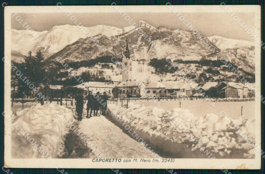 Slovenia Caporetto Kobarid Alpini GdF Monte Nero Nevicata cartolina VK3865 – fronte