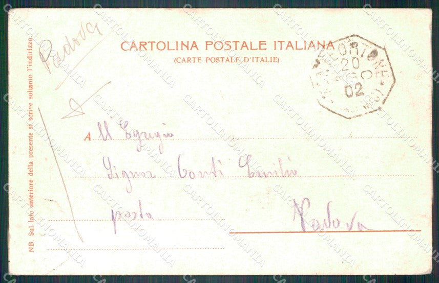 Padova Abano Terme Stabilimento Monteortone PIEGA cartolina VK3867 – retro