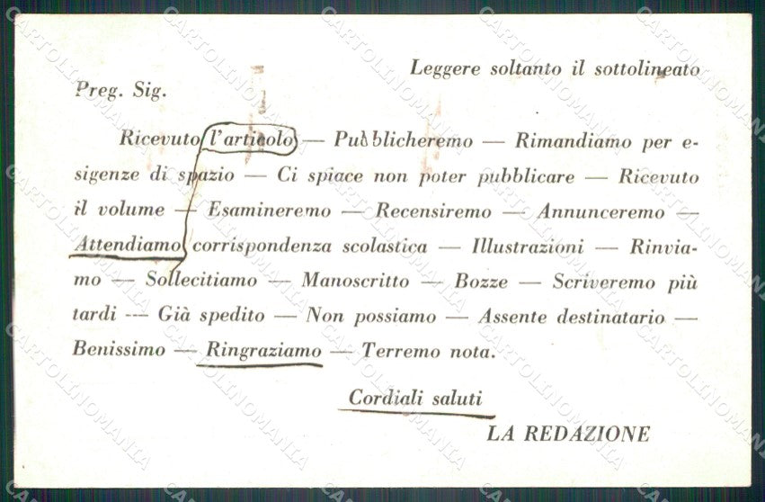 Brescia città Pubblicitaria Commerciale cartolina VK3881 – retro