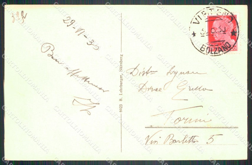 Bolzano Vipiteno Panorama cartolina VK3899 – retro