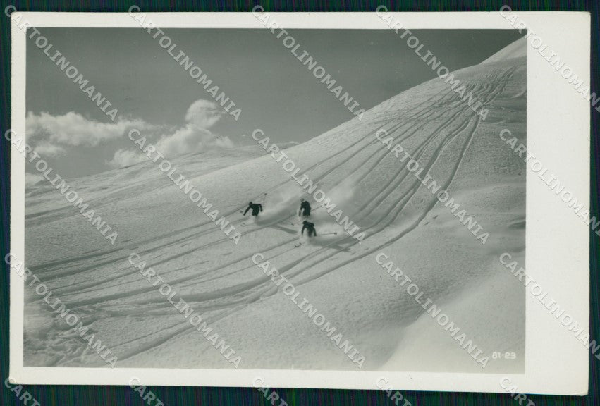 Belluno Cortina d'Ampezzo Nevicata Sci Foto cartolina VK3905 – fronte