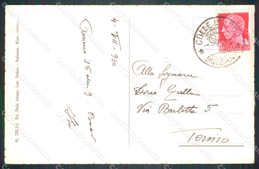 Bolzano Brennero Colle Isarco Panorama cartolina VK3907 – retro