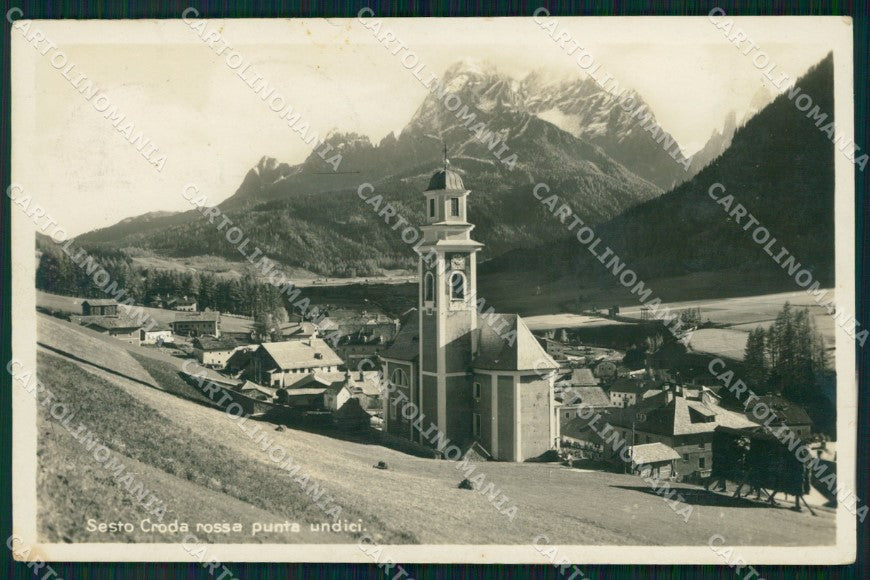 Bolzano Sesto Croda Rossa e Punta Undici STRAPPINO Foto cartolina VK3913 – fronte