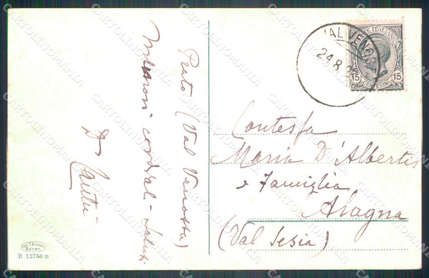Bolzano Stelvio Trafoi Ortler cartolina VK3915 – retro