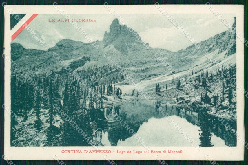 Belluno Cortina d'Ampezzo Lago da Lago Becco Mezzodì cartolina VK3920 – fronte