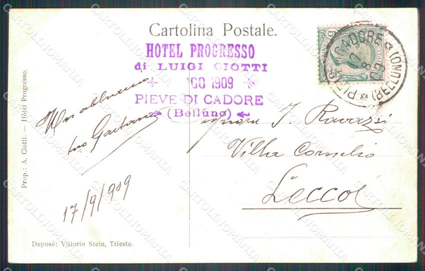 Belluno Pieve di Cadore Panorama cartolina VK3923 – retro