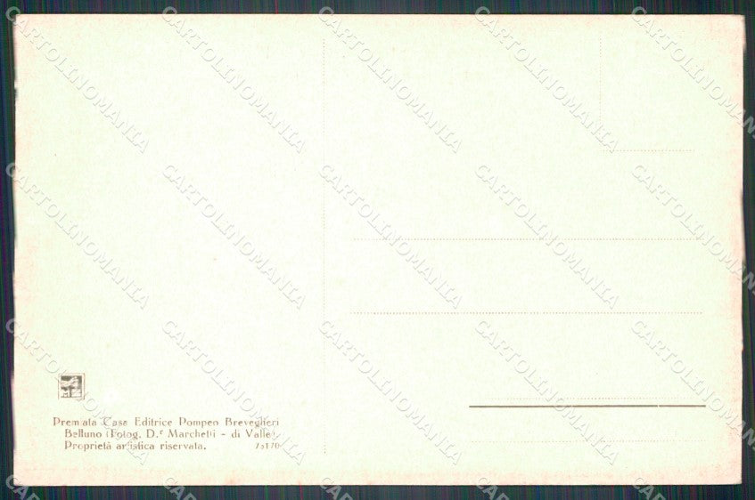 Belluno Pieve di Cadore Le Marmarole cartolina VK3924 – retro