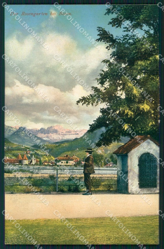 Bolzano città Rosengarten cartolina VK3938 – fronte