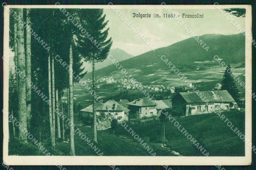 Trento Folgaria Francolini ABRASA PIEGA cartolina VK3941 – fronte
