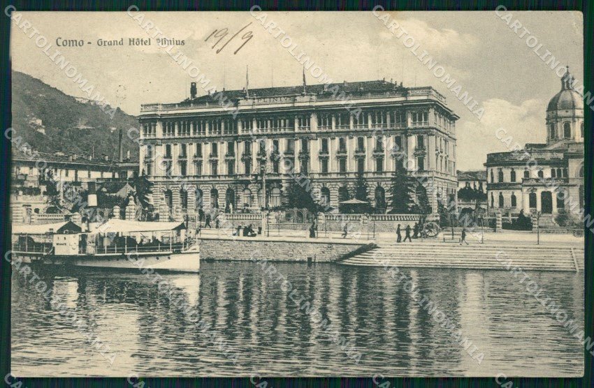 Como città Lago di Grand Hotel Plinius Battello cartolina VK3943 – fronte