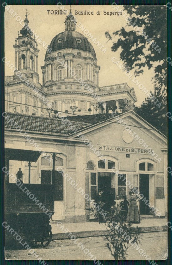 Torino città Basilica di Superga Stazione Treno cartolina VK3950 – fronte
